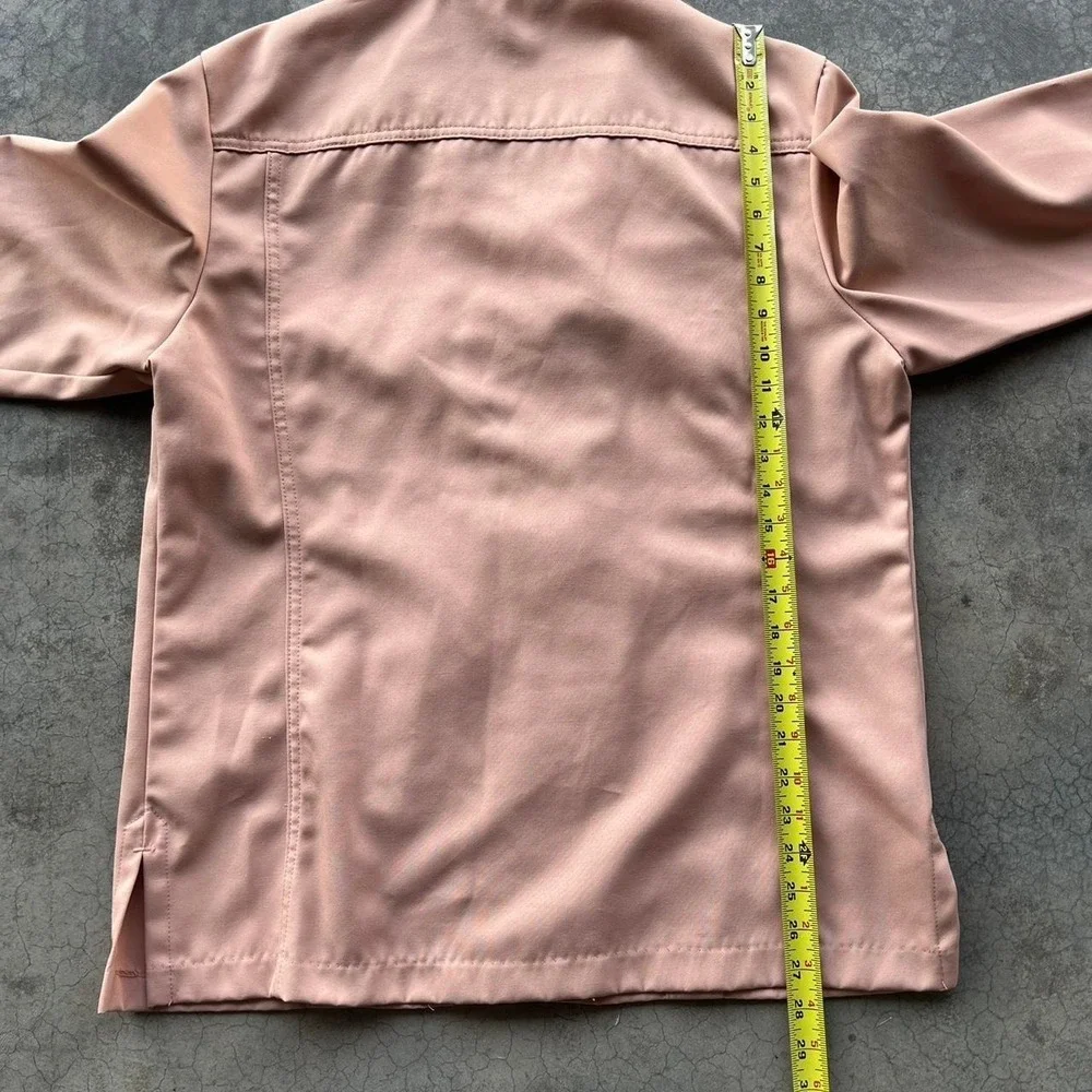 Vintage western pink pearl snap jacket Large made in USA